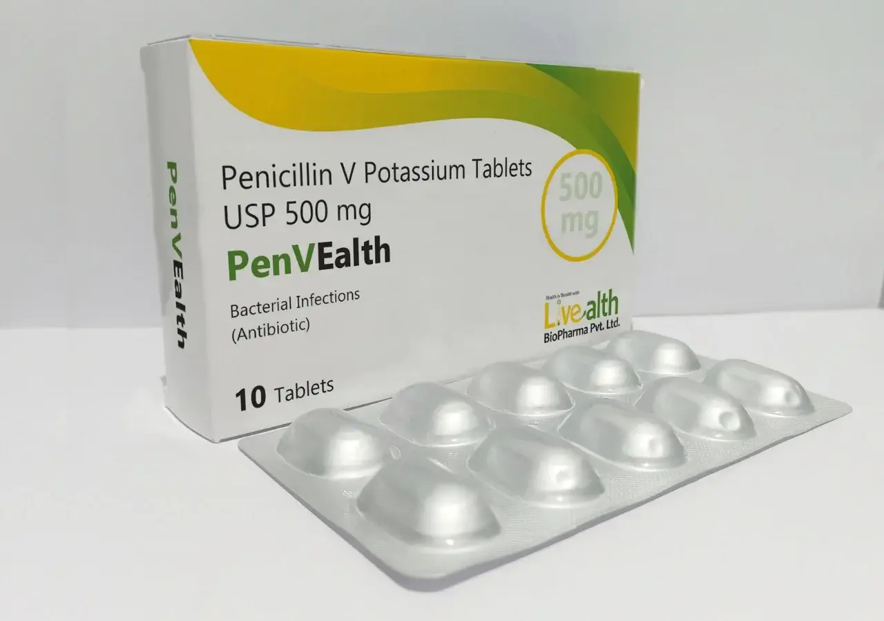 Penicillin V Potassium Tablets USP 500 Mg Manufacturers Exporters 