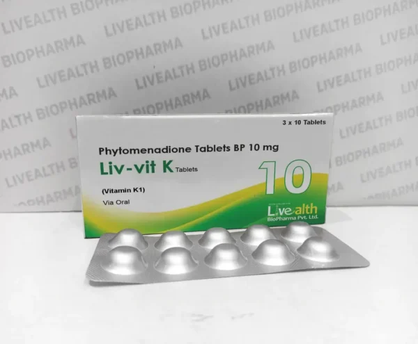 Buy Phytomenadione (Vitamin K1) Tablets BP 10 mg in India