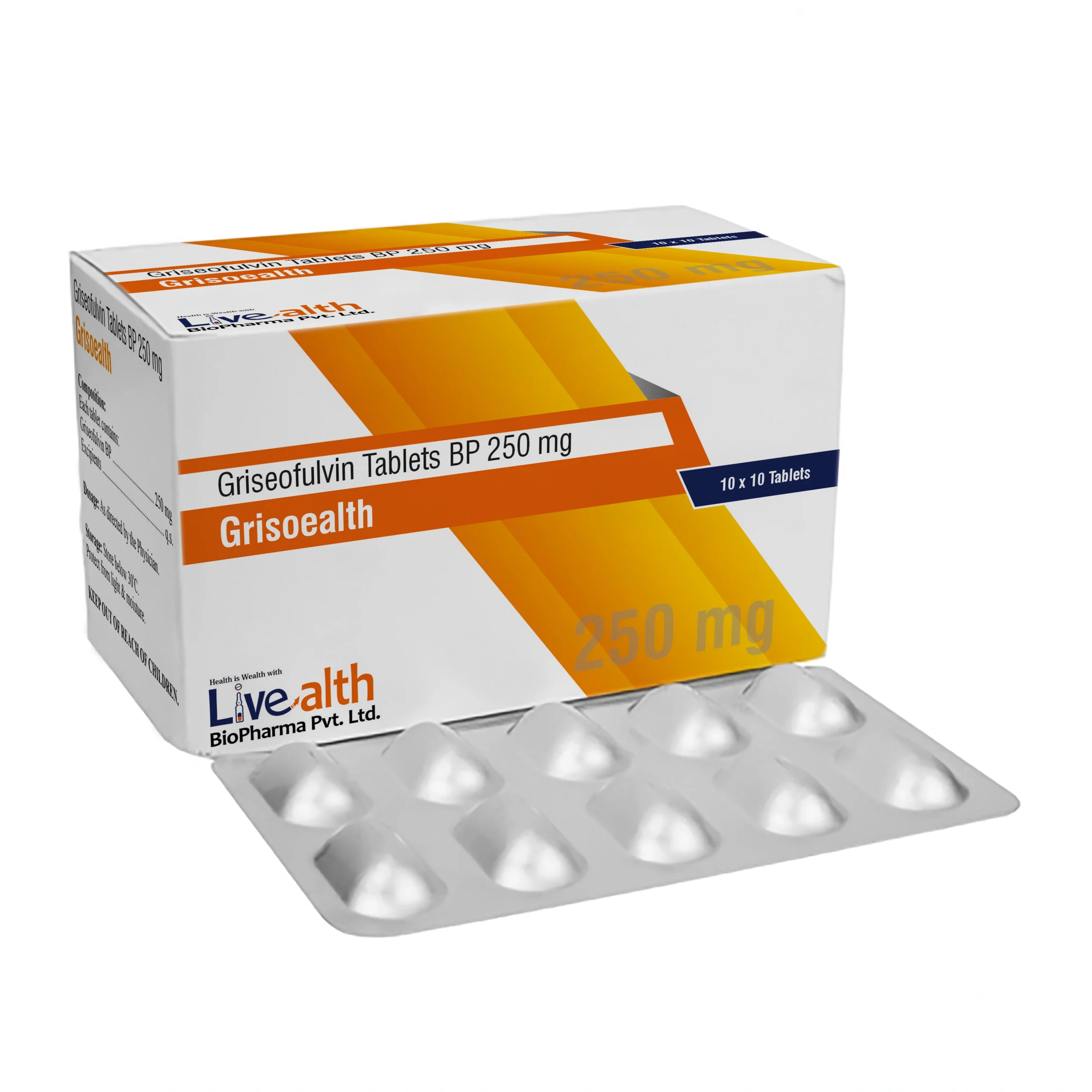 Buy Griseofulvin Tablets BP 250 mg in India